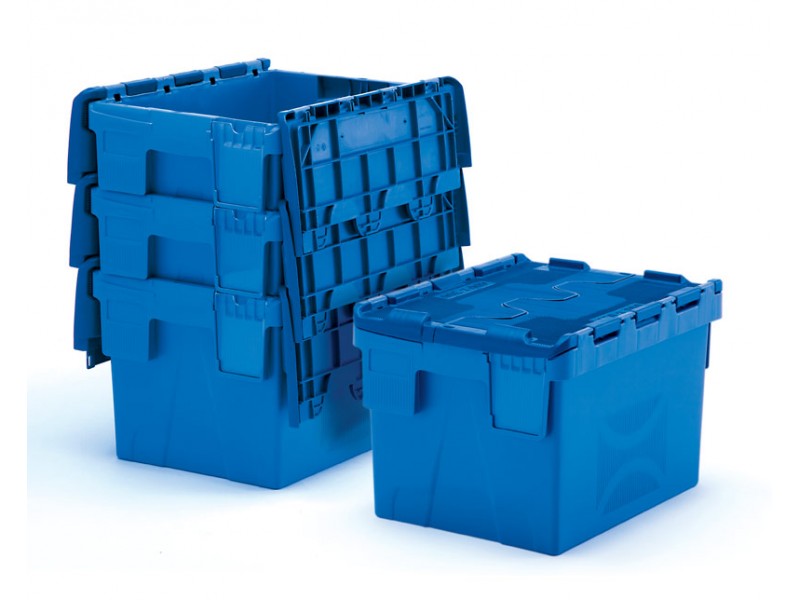 Plastic Storage Boxes with Folding Lids