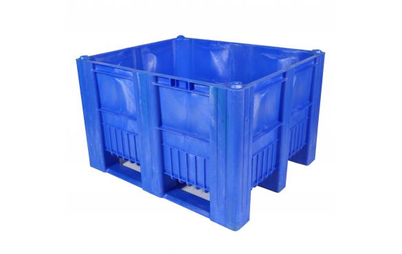 PALLET OF 50 USED BOXES PLASTIC STACKING CONTAINERS 670x430x120mm YELLOW 