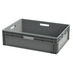 Heavy Duty Stacking Box (87L, Grey) 800 x 600 x 230mm