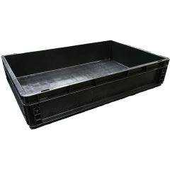 Recycled Euro Stacking Box (25L, Black) 600 x 400 x 120mm 