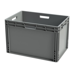 Stacking Box (65L, Grey) 600 x 400 x 340mm