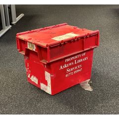 Plastic Red Lidded Box (27L) 400 x 300 x 320mm *£3.50*