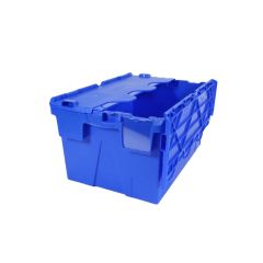 Voyager Attached Lid Box 54 Ltr Blue - Alison Handling