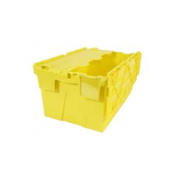 Voyager Attached Lid Box 54 Ltr Yellow - Alison Handling