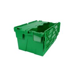 Voyager Attached Lid Box 54 Ltr Green - Alison Handling