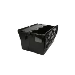 Eco Lidded Box 54 Ltr Black - 600 x 400