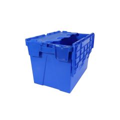 Attached Lid Box 70 Ltr Blue - 600 x 400