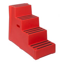 Red Safety Steps (4 Steps) - 490x1080x820mm