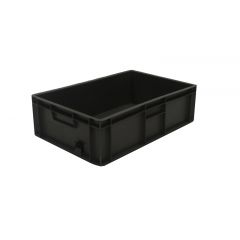 Euro Stacking Box 34 Ltr Solid Black - 600 x 400