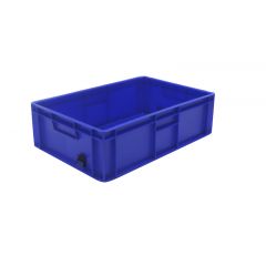 Euro Stacking Box 34 Ltr Solid Blue - 600 x 400