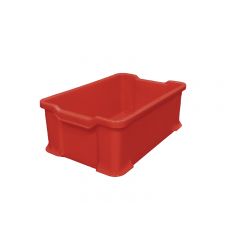 Stacking Container 40 Ltr Solid Red - 600 x 400