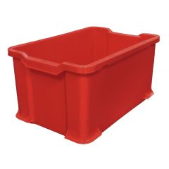 Stacking Container 54 Ltr Solid Red - 600 x 400