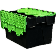 Lidded Box (65L, Black/Green) 600 x 400 x 367mm *£7.50*