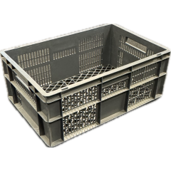 Perforated Stacking Box (47L, Grey) 600 x 400 x 240mm *£4.99*