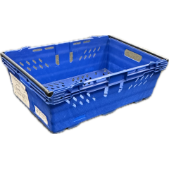 Used Maxinest Bale Arm Container (Blue, Perforated, 35L, 600x400x199mm) *£2.99*